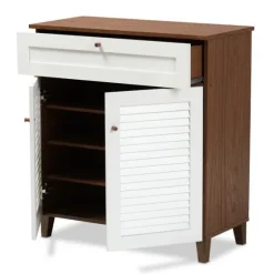 Collier Two-Tone Drawer Shoe Storage Cabinet-Kirkland's Home Outlet