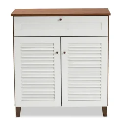 Collier Two-Tone Drawer Shoe Storage Cabinet-Kirkland's Home Outlet