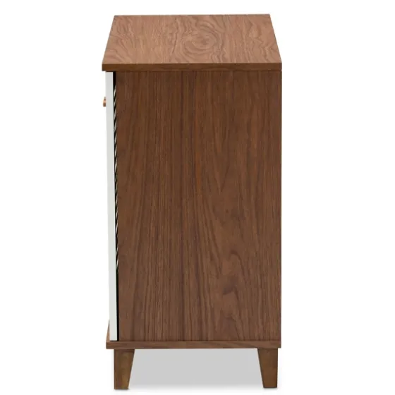 Collier Two-Tone Slatted Shoe Storage Cabinet-Kirkland's Home Best Sale