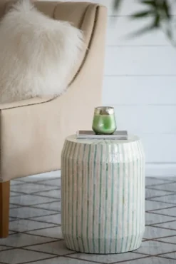 Color Capiz Shell Accent Table-Kirkland's Home Clearance