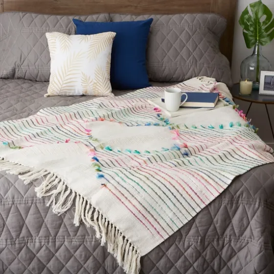 Color Diamond Cut Throw-Kirkland's Home Cheap