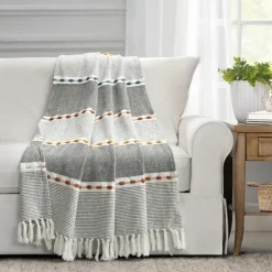 Color Herringbone Stripe Throw-Kirkland's Home Discount