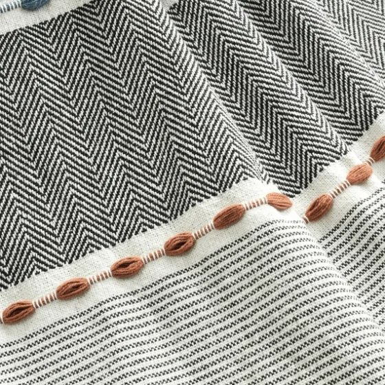 Color Herringbone Stripe Throw-Kirkland's Home Discount