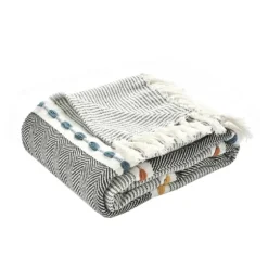 Color Herringbone Stripe Throw-Kirkland's Home Discount