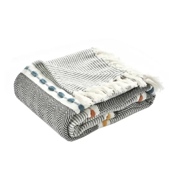 Color Herringbone Stripe Throw-Kirkland's Home Discount