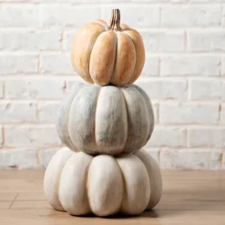 Colored Three Stacked Pumpkins Statue-Kirkland's Home Cheap