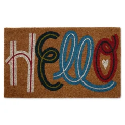 Colorful Hello Coir Doormat-Kirkland's Home Outlet