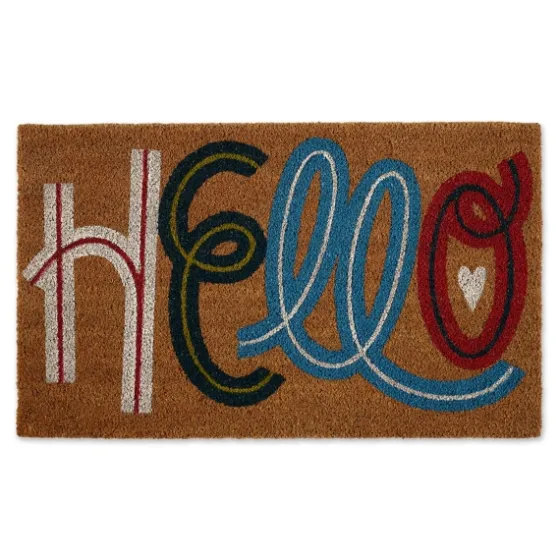 Colorful Hello Coir Doormat-Kirkland's Home Outlet