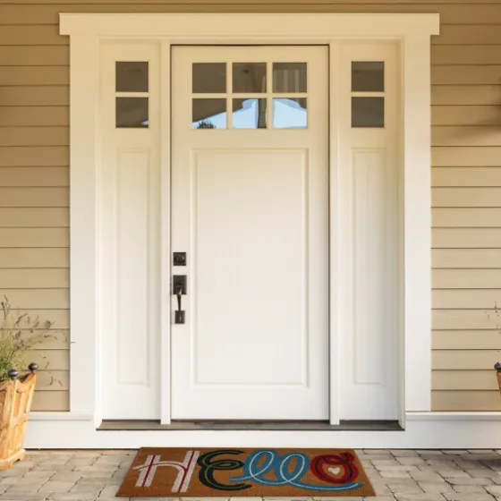 Colorful Hello Coir Doormat-Kirkland's Home Outlet