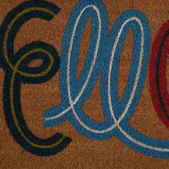 Colorful Hello Coir Doormat-Kirkland's Home Outlet