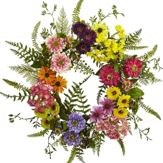 Colorful Mixed Floral Wreath-Kirkland's Home Cheap
