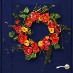 Colorful Poppy Mix Wreath-Kirkland's Home Best