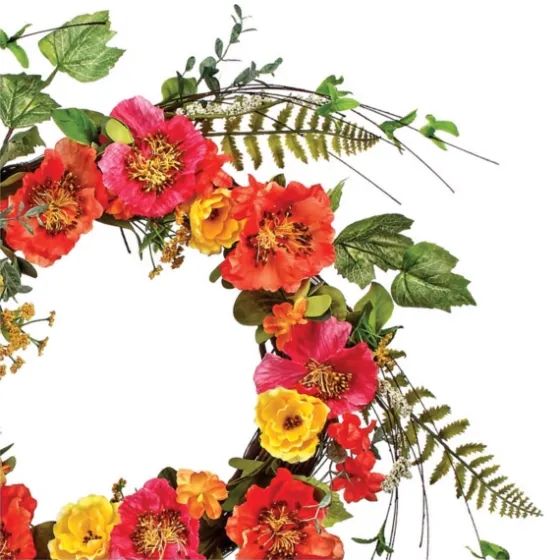 Colorful Poppy Mix Wreath-Kirkland's Home Best