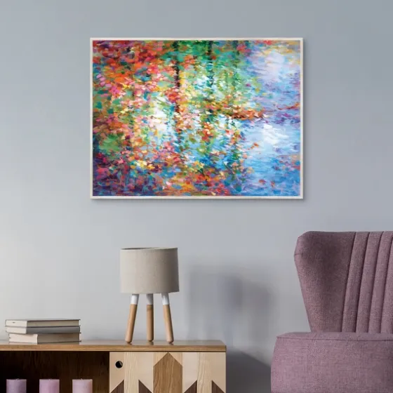 Colorful Reflections I Framed Canvas Art Print-Kirkland's Home Cheap