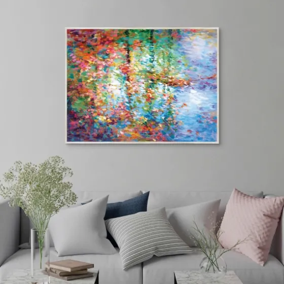 Colorful Reflections I Framed Canvas Art Print-Kirkland's Home Cheap
