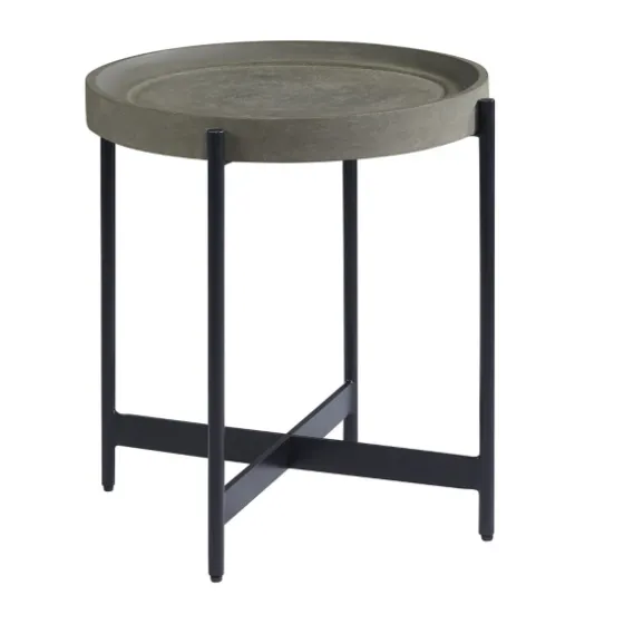 Concrete Round Tray Top Side Table-Kirkland's Home Cheap