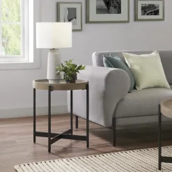 Concrete Round Tray Top Side Table-Kirkland's Home Cheap