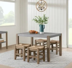 Concrete Table And Stools 5-Pc. Dining Set-Kirkland's Home Shop