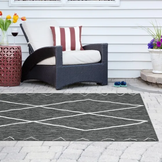 Connected Diamond Outdoor Area Rug, 8X10-Kirkland's Home Cheap