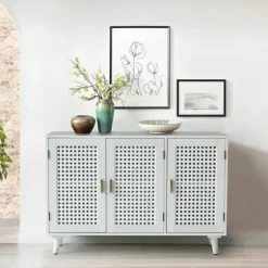 Contemporary Lattice Doors Sideboard-Kirkland's Home Cheap