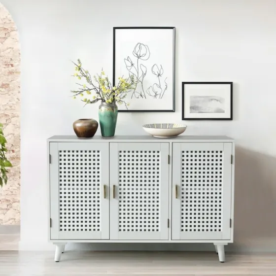 Contemporary Lattice Doors Sideboard-Kirkland's Home Cheap