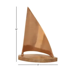 Copper Mango Wood Sailboat-Kirkland's Home Clearance