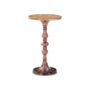 Copper Plated Accent Table With Mango Wood Top-Kirkland's Home Discount