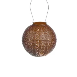 Copper Sashiko Round Hanging Led Outdoor Lantern-Kirkland's Home Clearance