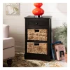 Cora Accent Table With Woven Storage Baskets-Kirkland's Home Discount