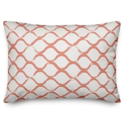 Coral Coastal Diamond Print Pillow-Kirkland's Home Best Sale