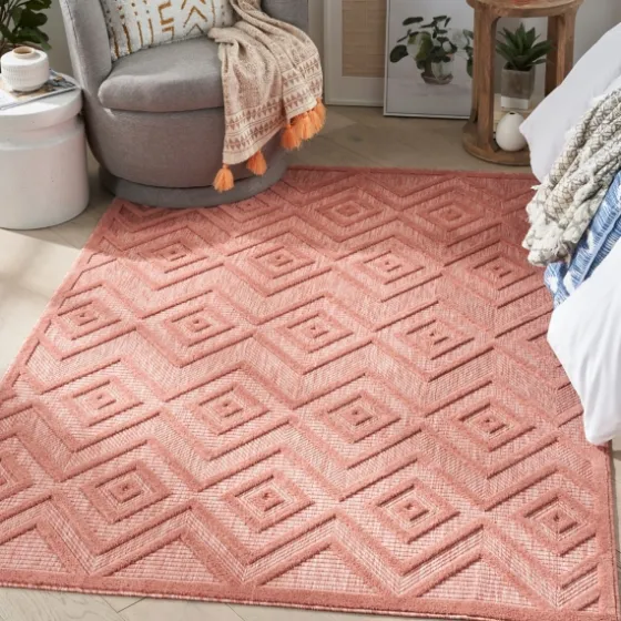 Coral Diamond Indoor/Outdoor Area Rug, 5X7-Kirkland's Home Hot
