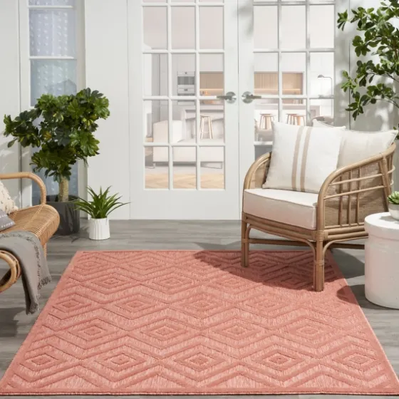 Coral Diamond Indoor/Outdoor Area Rug, 5X7-Kirkland's Home Hot