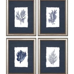 Coral 4-Pc. Silver Framed Art Print Set-Kirkland's Home Online