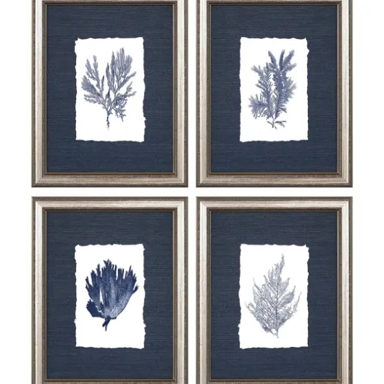 Coral 4-Pc. Silver Framed Art Print Set-Kirkland's Home Online