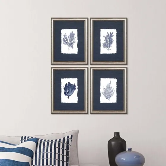Coral 4-Pc. Silver Framed Art Print Set-Kirkland's Home Online