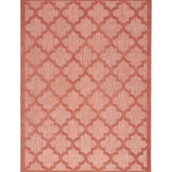 Coral Trellis Indoor/Outdoor Area Rug, 6X9-Kirkland's Home Best Sale