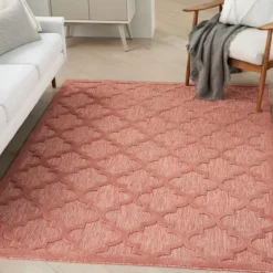 Coral Trellis Indoor/Outdoor Area Rug, 6X9-Kirkland's Home Best Sale