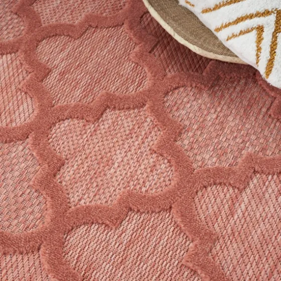 Coral Trellis Indoor/Outdoor Area Rug, 6X9-Kirkland's Home Best Sale