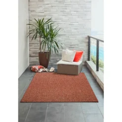 Coral Woven Outdoor Area Rug, 7X9-Kirkland's Home New