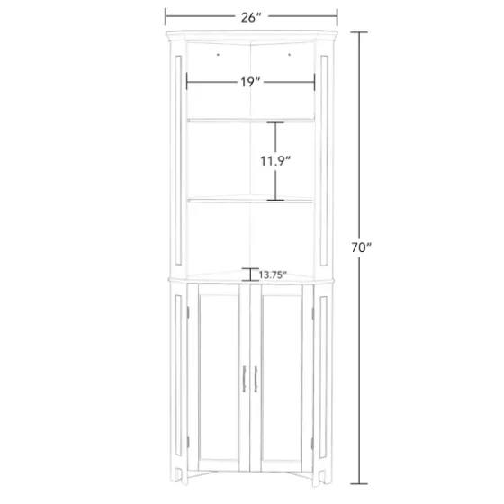Corner Shelf With Cabinet Doors-Kirkland's Home Outlet