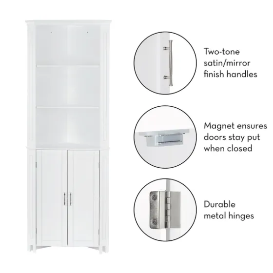 Corner Shelf With Cabinet Doors-Kirkland's Home Outlet