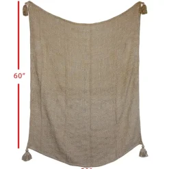 Corner Tassel Throw Blanket-Kirkland's Home Discount