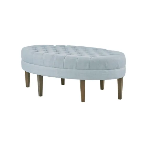 Cory Tufted Dusty Linen Ottoman-Kirkland's Home Flash Sale