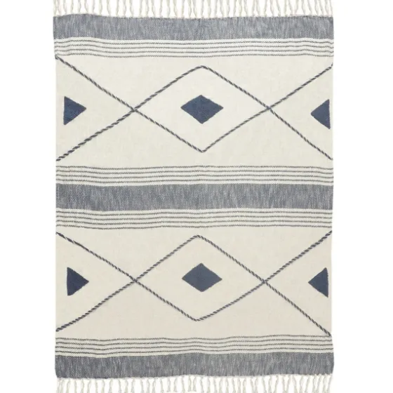 Cotton Diamond Geometric Fringe Throw-Kirkland's Home Flash Sale