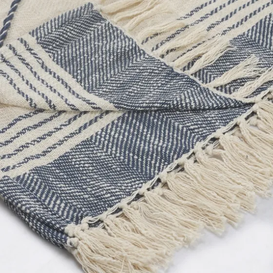 Cotton Diamond Geometric Fringe Throw-Kirkland's Home Flash Sale