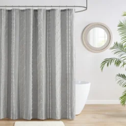 Cotton Jacquard Shower Curtain-Kirkland's Home Sale