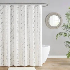 Cotton Jacquard Shower Curtain-Kirkland's Home New
