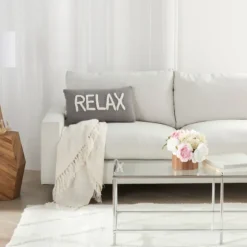 Cotton Relax Tufted Lumbar Pillow-Kirkland's Home New