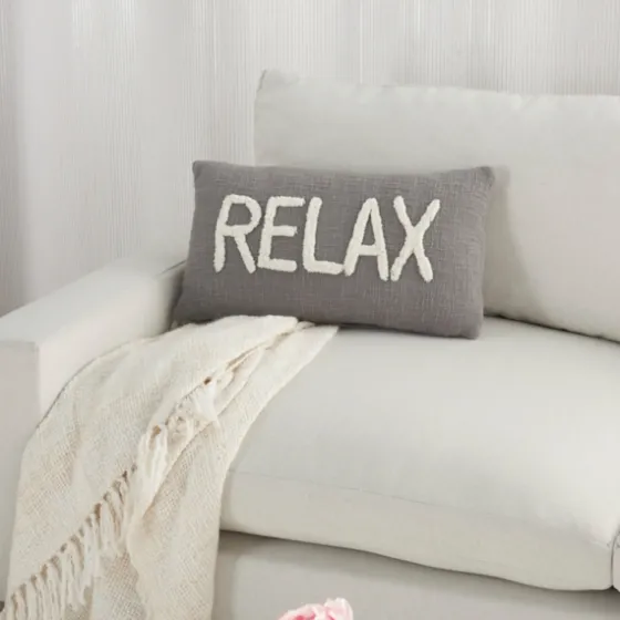 Cotton Relax Tufted Lumbar Pillow-Kirkland's Home New