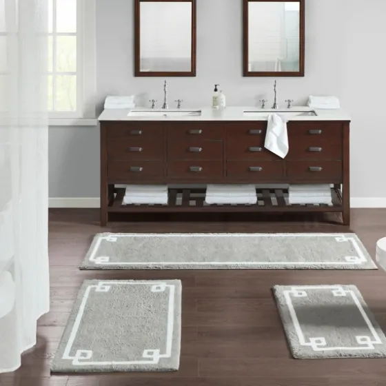Cotton Tufted Bath Mat With Border, 30 In.-Kirkland's Home Best